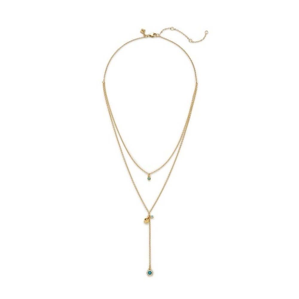 Rebecca Minkoff Pavé Turquoise Layered Necklace